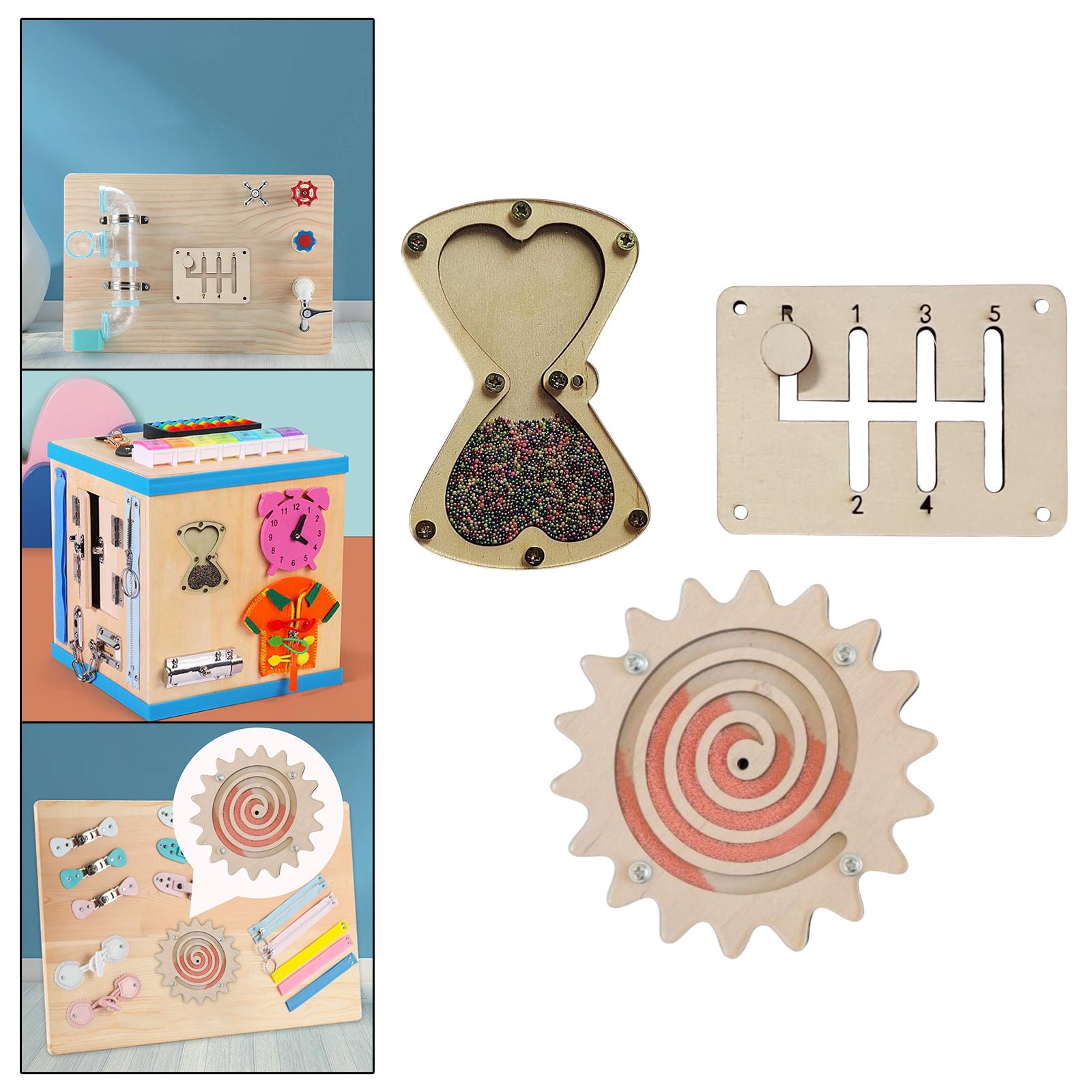Montessori Wooden Busy Board Toddler - Aksesori Papan Aktivitas Montessori, Bagian Papan
