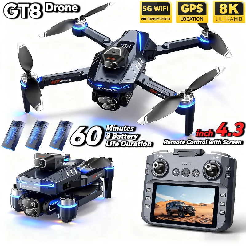 Fpv Brushless Rc Drone 4K - HOT Untuk Drone LSRC GT8 4K