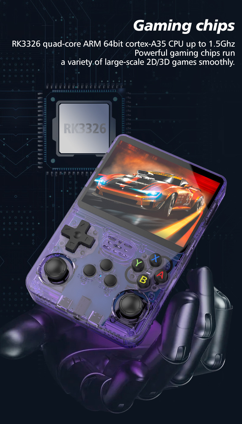 Retro Handheld Game Console R36S - Pemutar Game genggam Retro R36S, pemutar