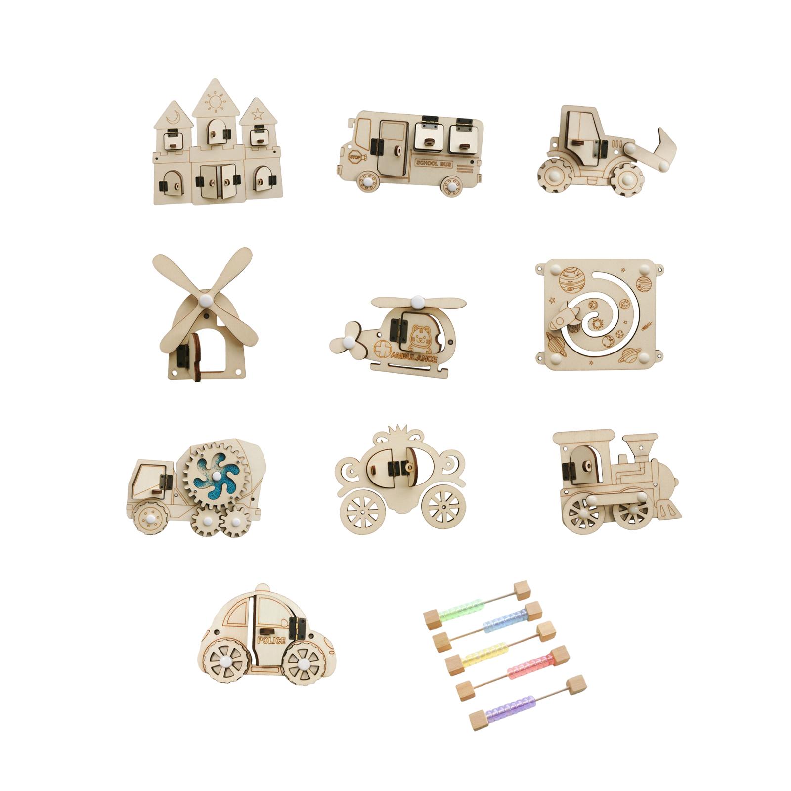 Papan Aktivitas Kayu DIY denga - Montessori Wooden Busy Board Toddler ulasan dan harga