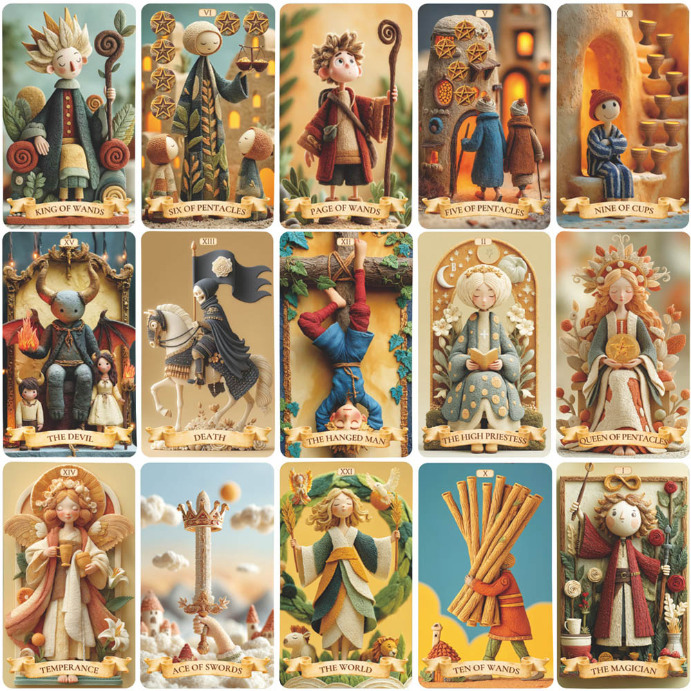 78 Kartu Tarot Set, 13x8 Cm Pe - Tarot Cards Deck With Guidebook ulasan dan harga