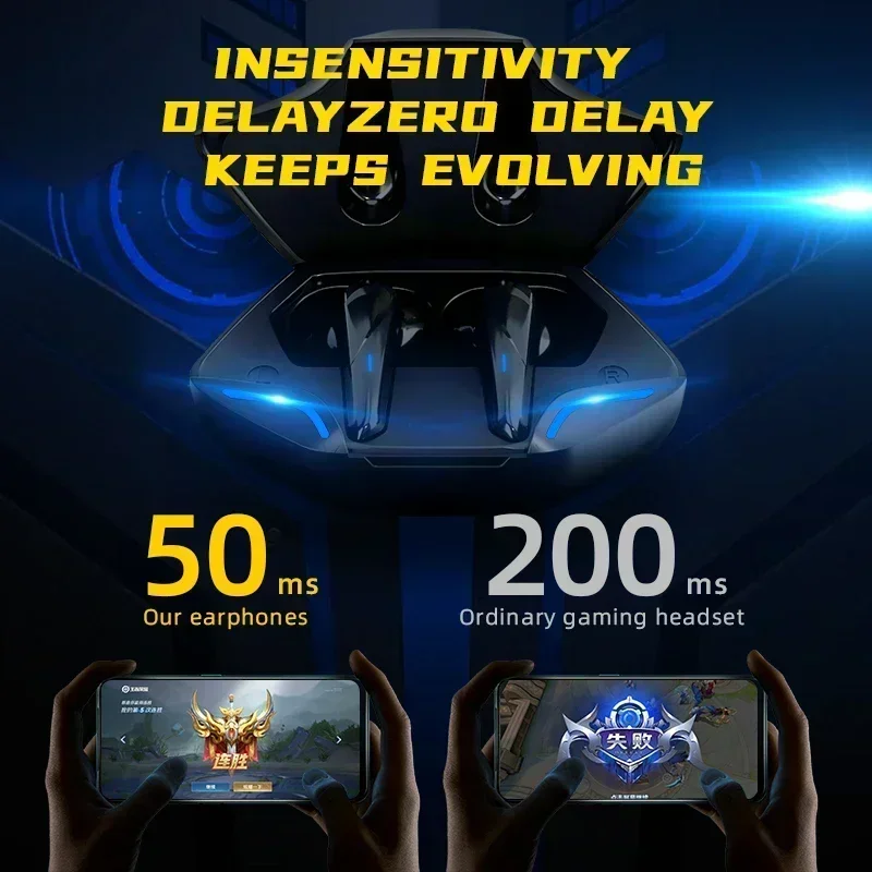 Headphone Nirkabel TWS Asli, H - Video Games ulasan dan harga