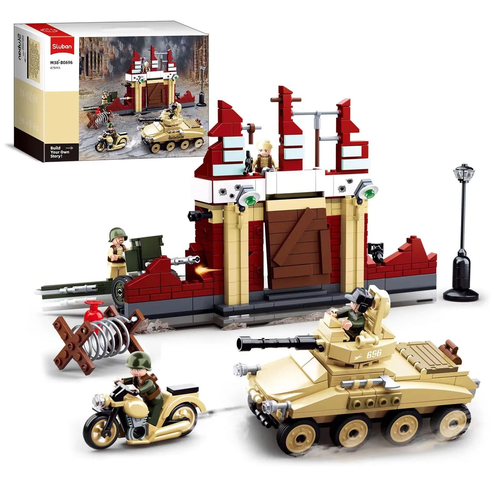 479 Buah Set Blok Bangunan Ben - Lego Compatible Military Tank ulasan dan harga