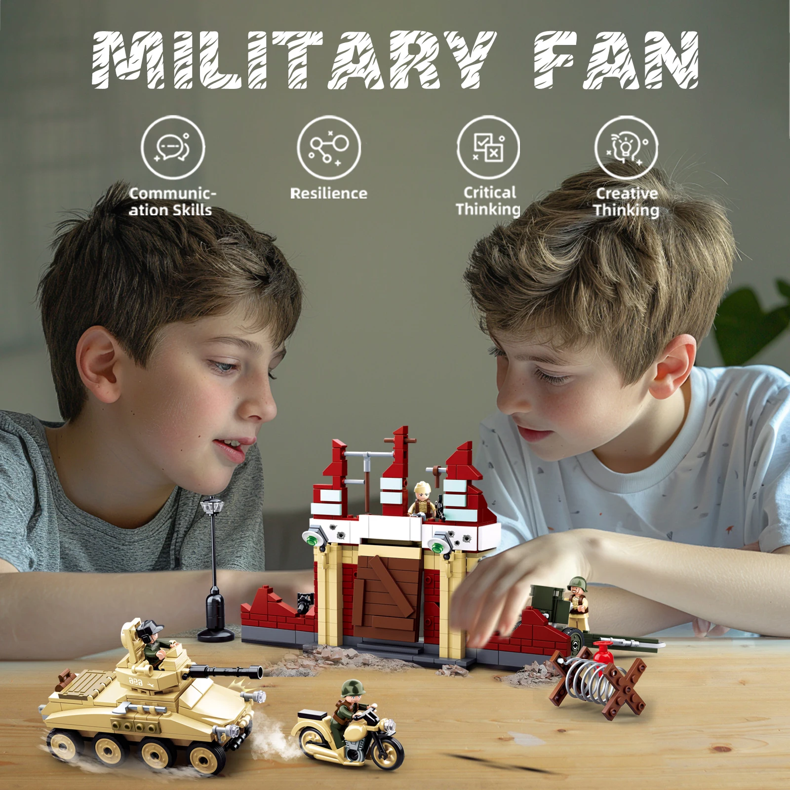 479 Buah Set Blok Bangunan Ben - Lego Compatible Military Tank ulasan dan harga
